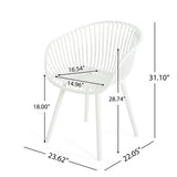 GDFStudio Mykonos Outdoor Dining Chairs (Set of 2)