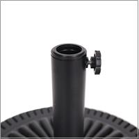 GDFStudio Syros Outdoor Resin and Steel Umbrella Base, Black