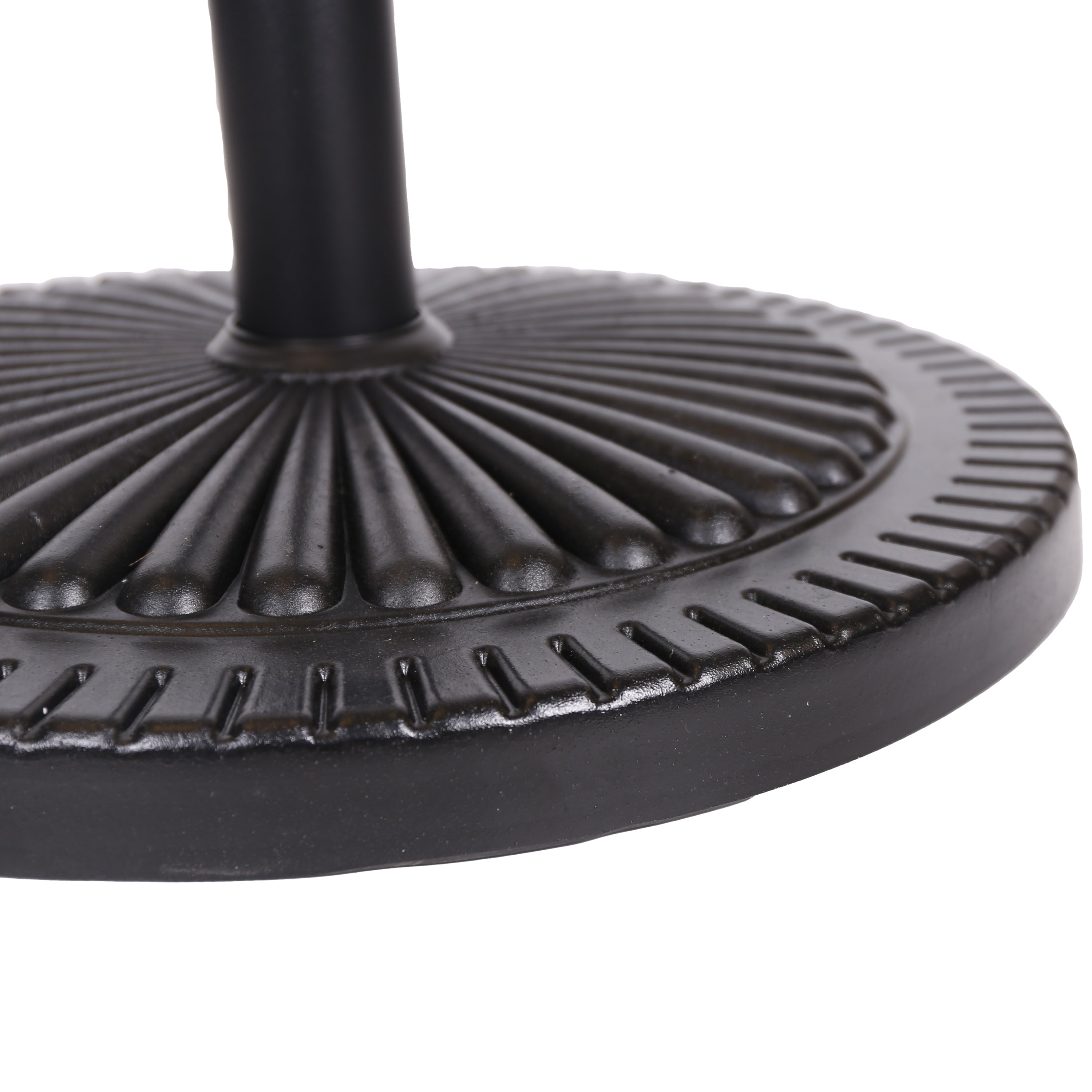 GDFStudio Syros Outdoor Resin and Steel Umbrella Base, Black