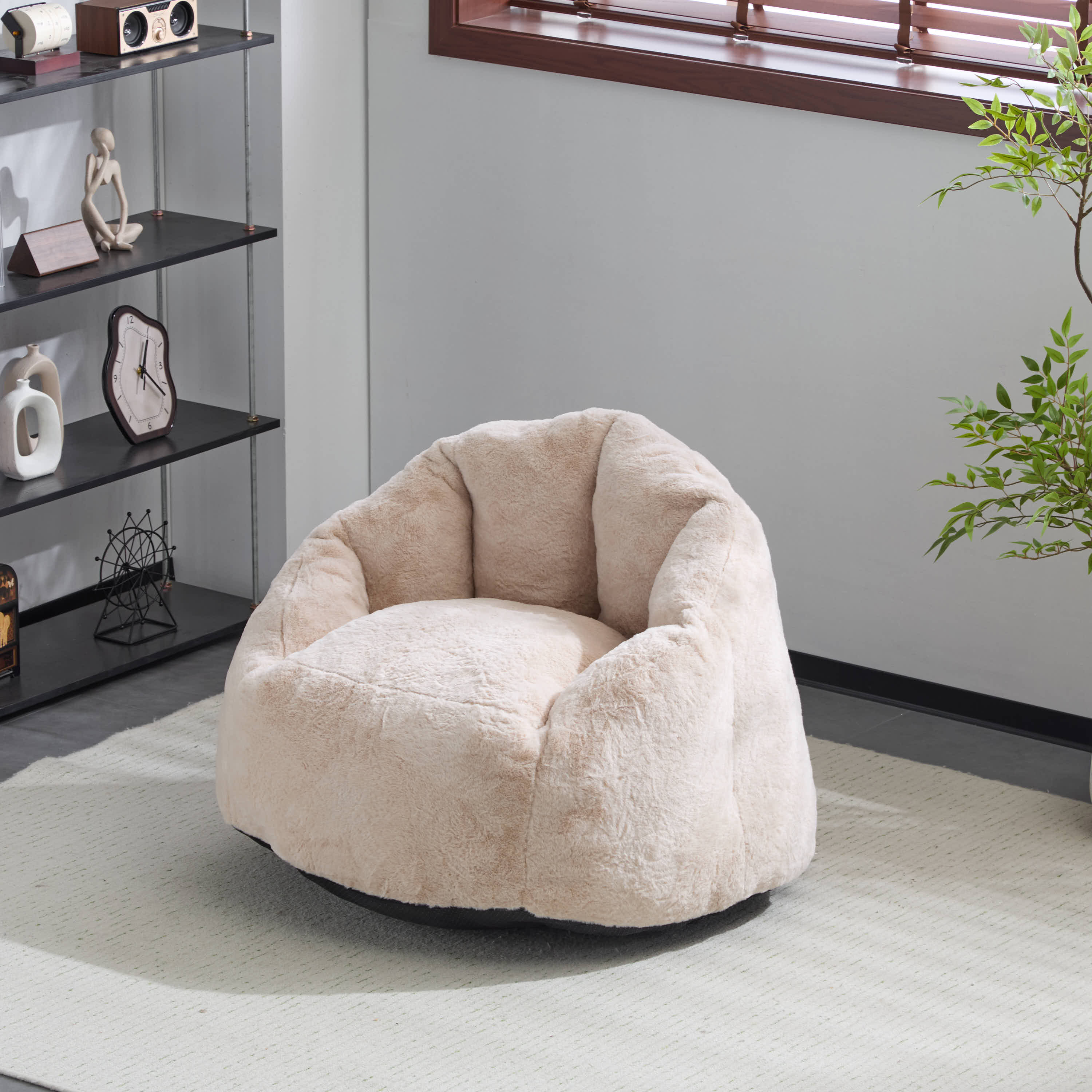 Christopher Knight Home Indoor Cozy Armchair-Style Bean Bag, Beige