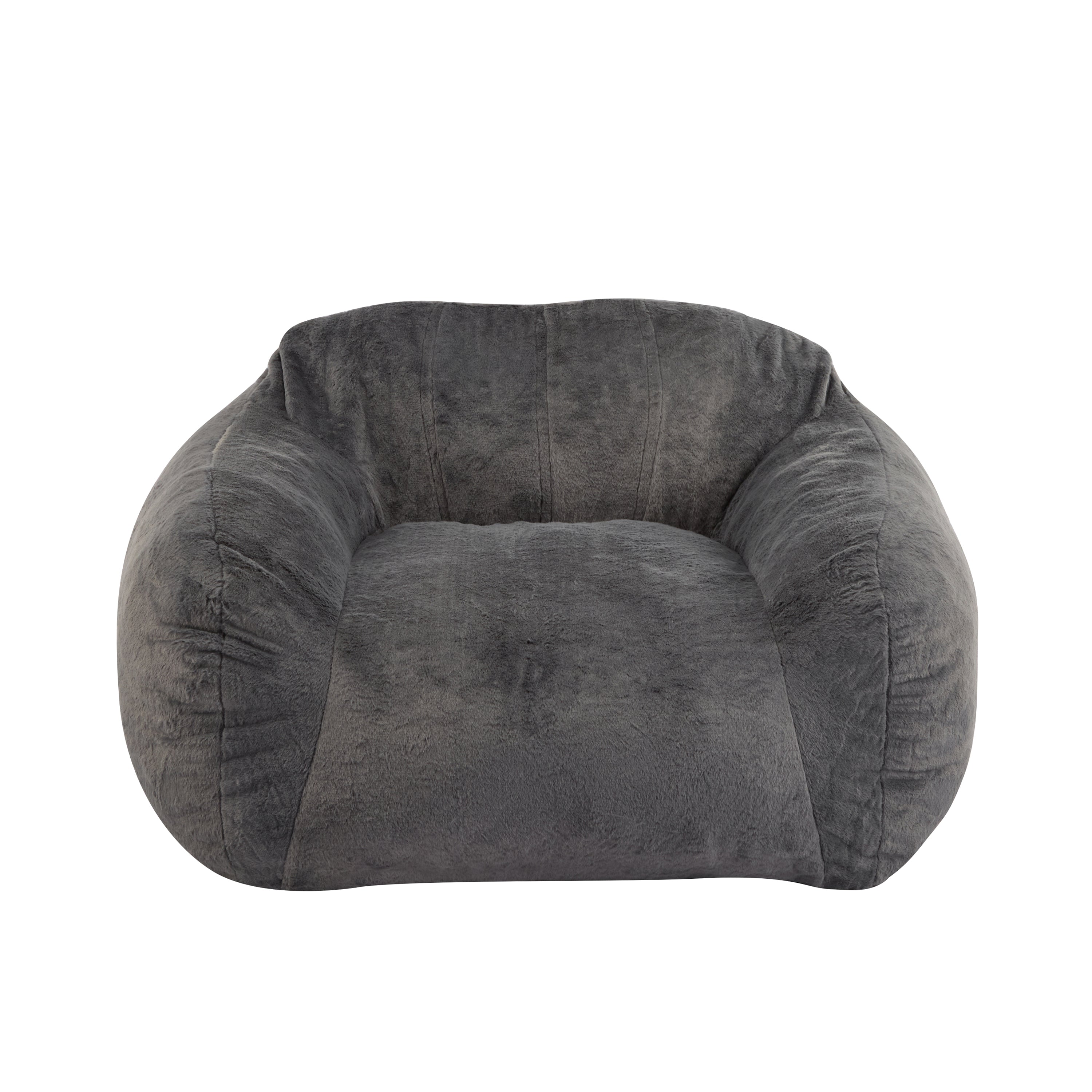 Christopher Knight Home Indoor Soft Bean Bag Chair, Faux Fur, Gray