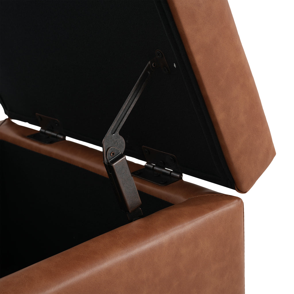 Modern Storage Ottoman with Cushioned Seat – Multifunctional Bench for Living Room, Bedroom & Small Spaces