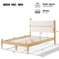 Christopher Knight Home Rubber Wood Upholstered Bed Frame with Tall Plush Headboard