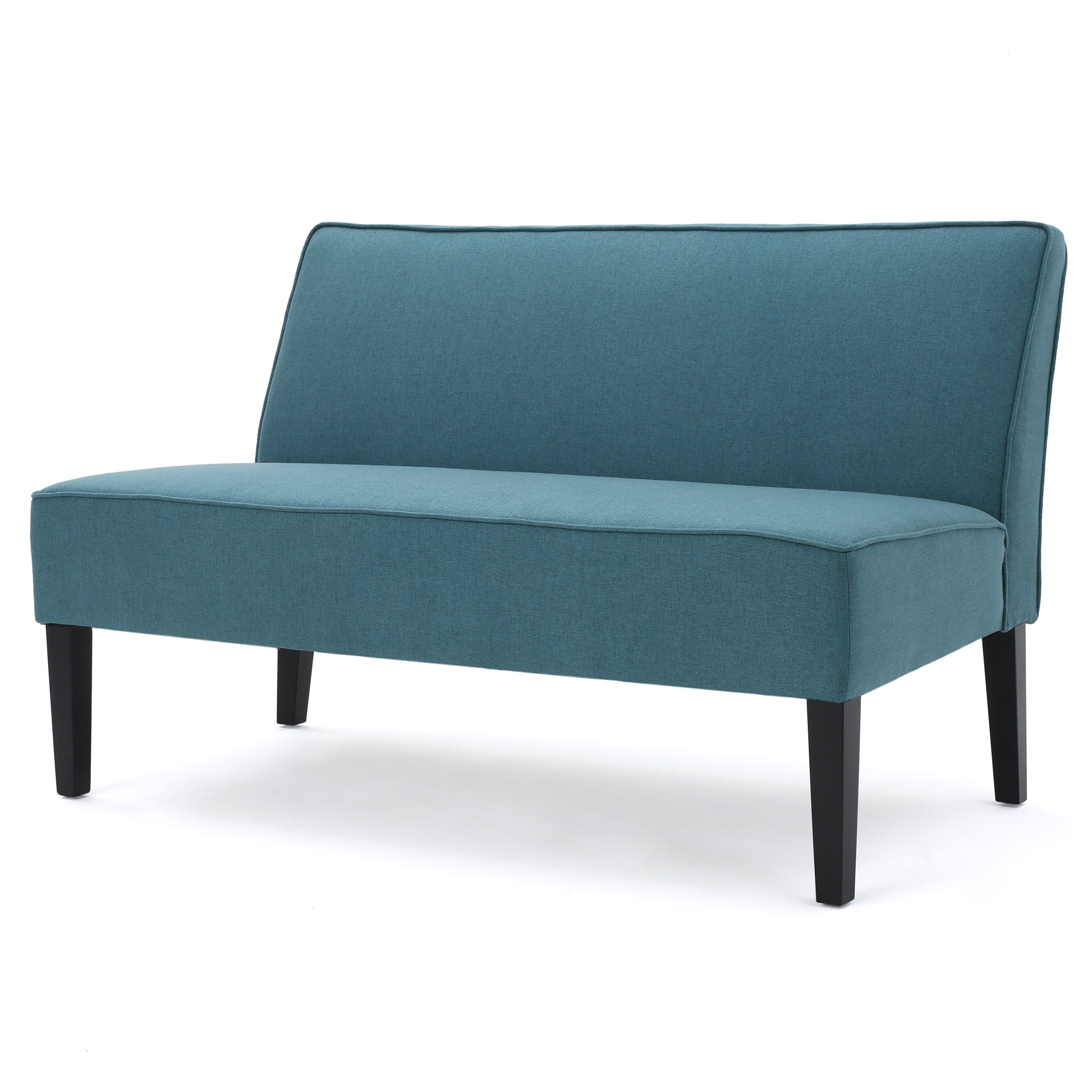 Modern Upholstered Loveseat with Solid Wood Frame & Birch Legs