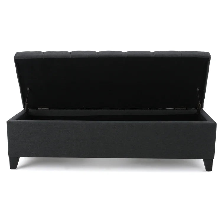 Christopher Knight Home Tufted Storage Ottoman Bench with Hidden Compartment & Soft-Close Hinges