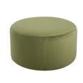 Christopher Knight Home Modern Round Velvet Ottoman – Living Room Footrest & Side Table