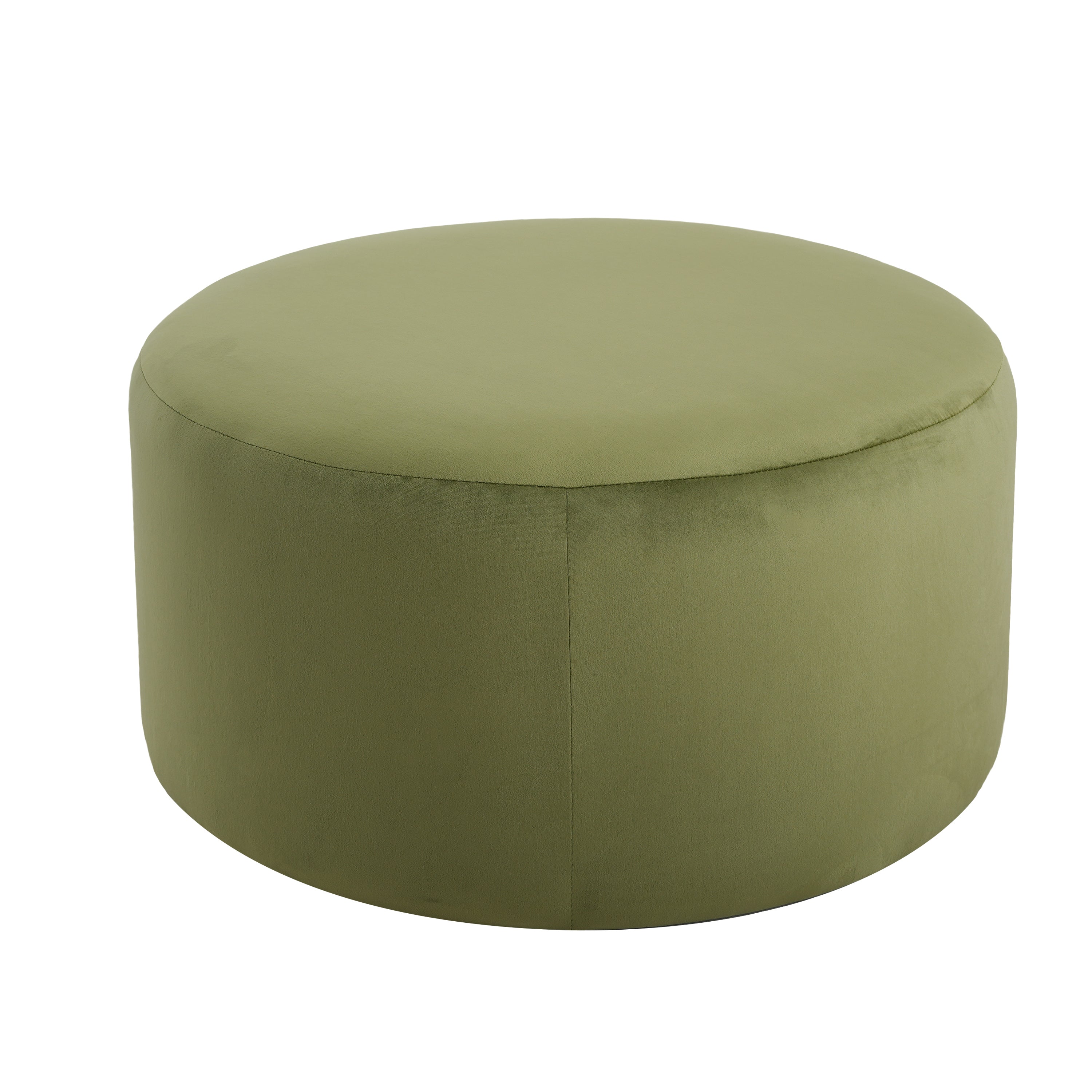 Christopher Knight Home Modern Round Velvet Ottoman – Living Room Footrest & Side Table