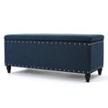 Christopher Knight Home 50" Faux Leather Tufted Storage Ottoman Bench with Hidden Storage