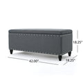 Christopher Knight Home 50" Faux Leather Tufted Storage Ottoman Bench with Hidden Storage
