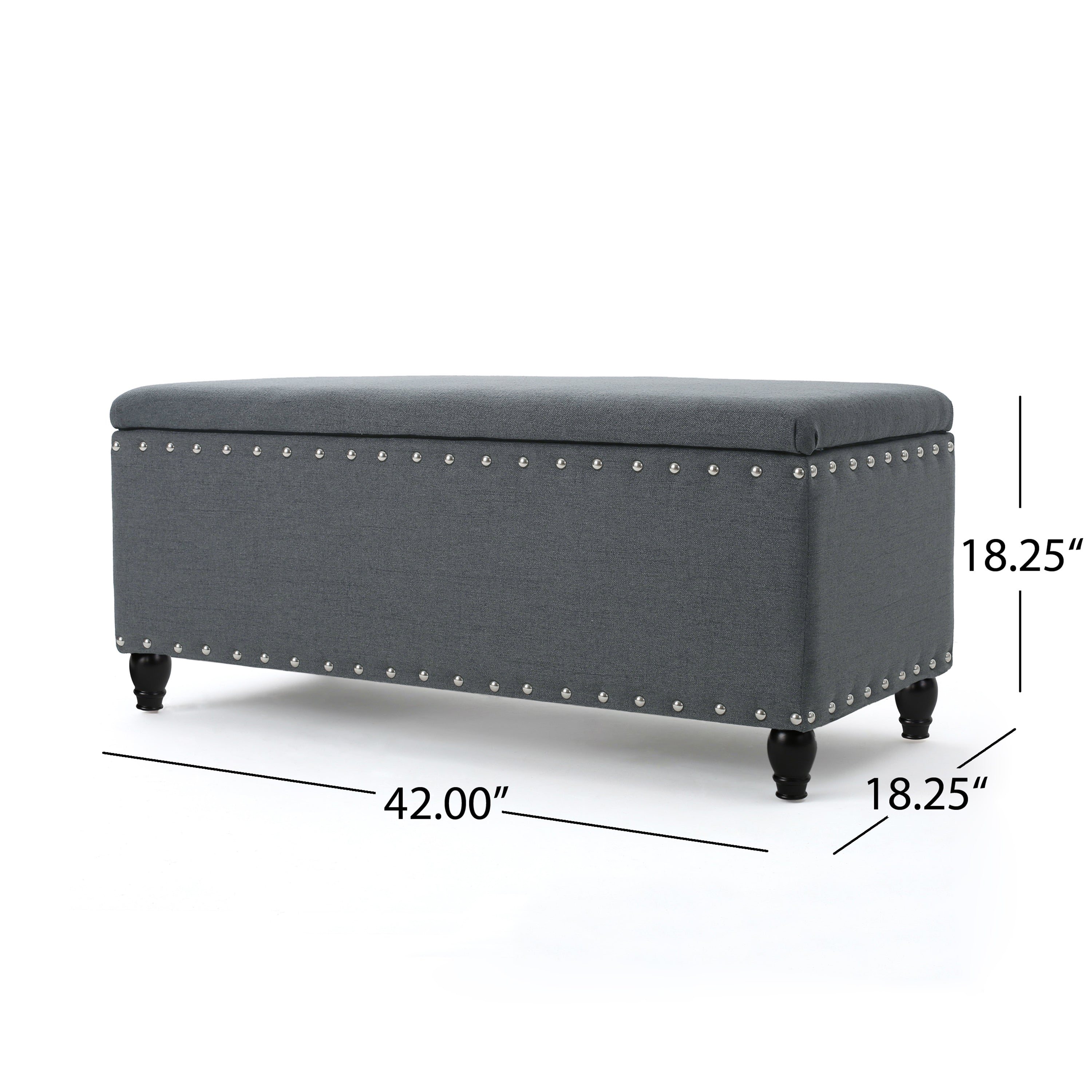 Christopher Knight Home 50" Faux Leather Tufted Storage Ottoman Bench with Hidden Storage