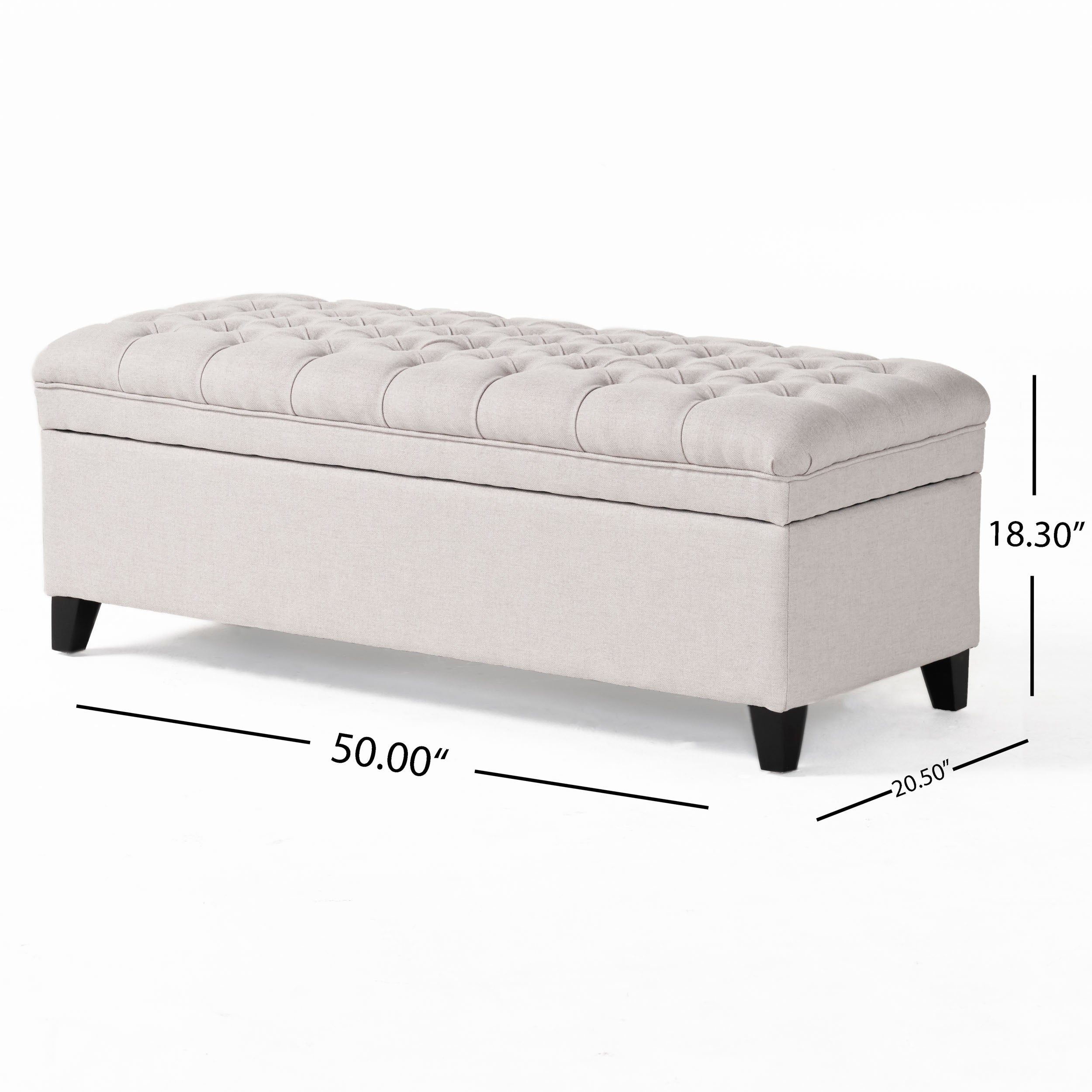 Christopher Knight Home 50" Storage Ottoman Bench with Hidden Storage