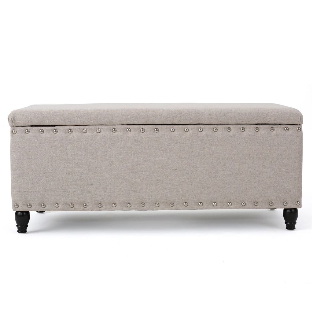 Christopher Knight Home 50" Faux Leather Tufted Storage Ottoman Bench with Hidden Storage