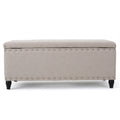 Christopher Knight Home 50" Faux Leather Tufted Storage Ottoman Bench with Hidden Storage