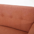 Mid-Century Modern Loveseat with Button-Tufted Waffle Stitch & Tapered Wood Legs – Compact Small-Space Sofa