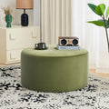 Christopher Knight Home Modern Round Velvet Ottoman – Living Room Footrest & Side Table