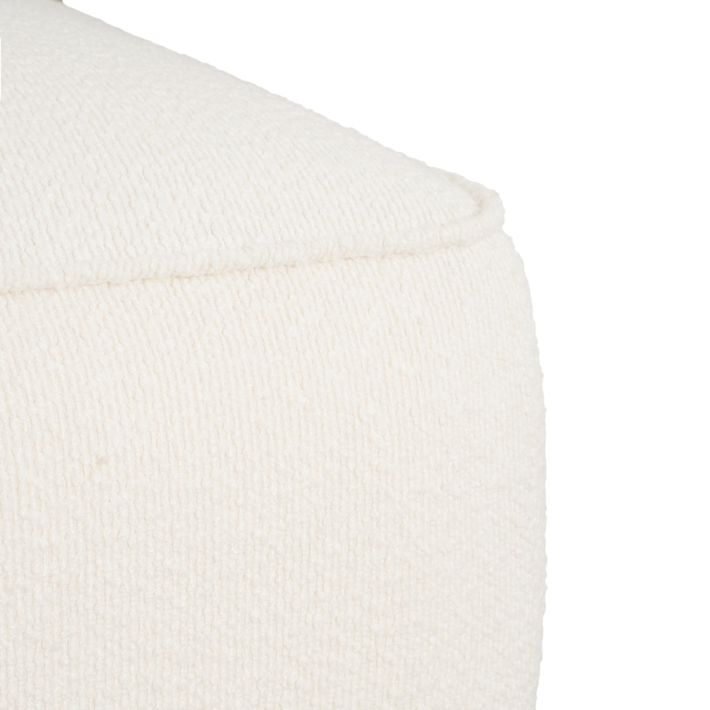 Christopher Knight Home Boucle Round Ottoman with Soft Upholstered Cushion – Modern Footrest & Living Room Accent Stool