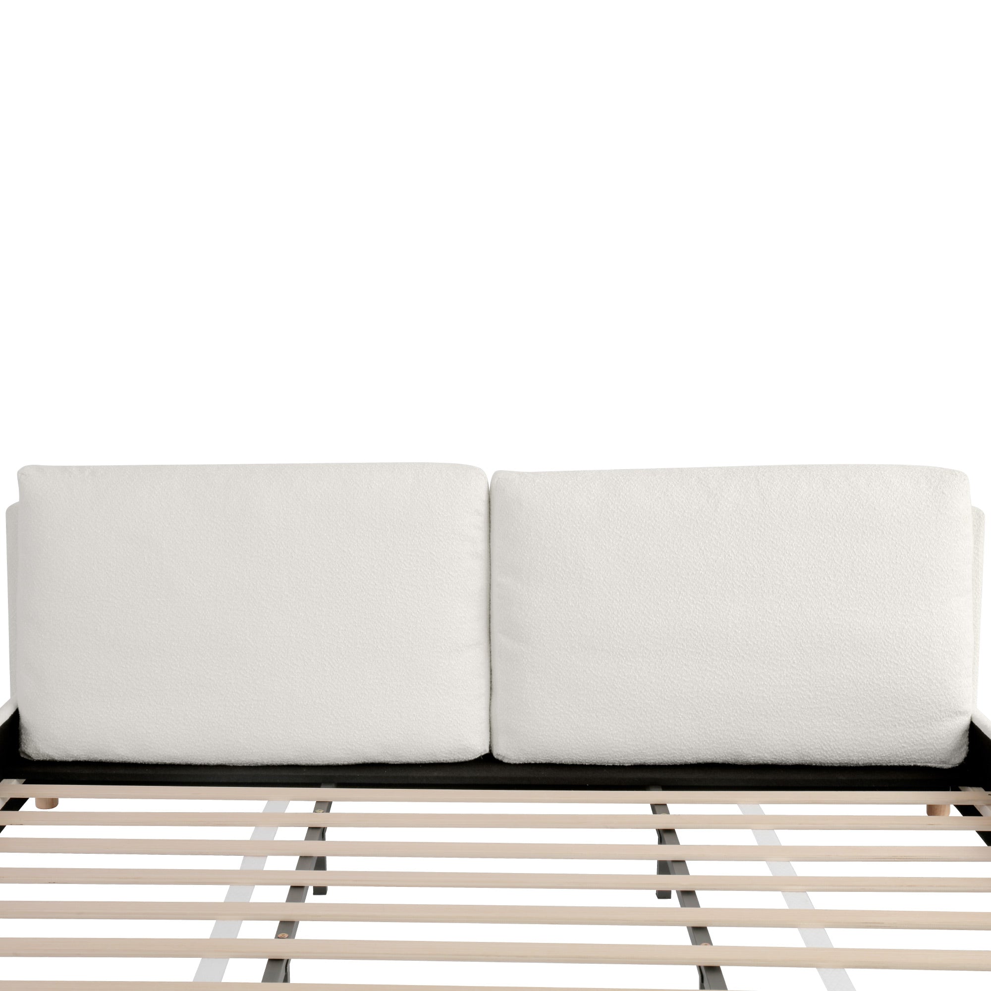 Christopher Knight Home Modern Boucle Upholstered Platform Bed with Pillow Headboard