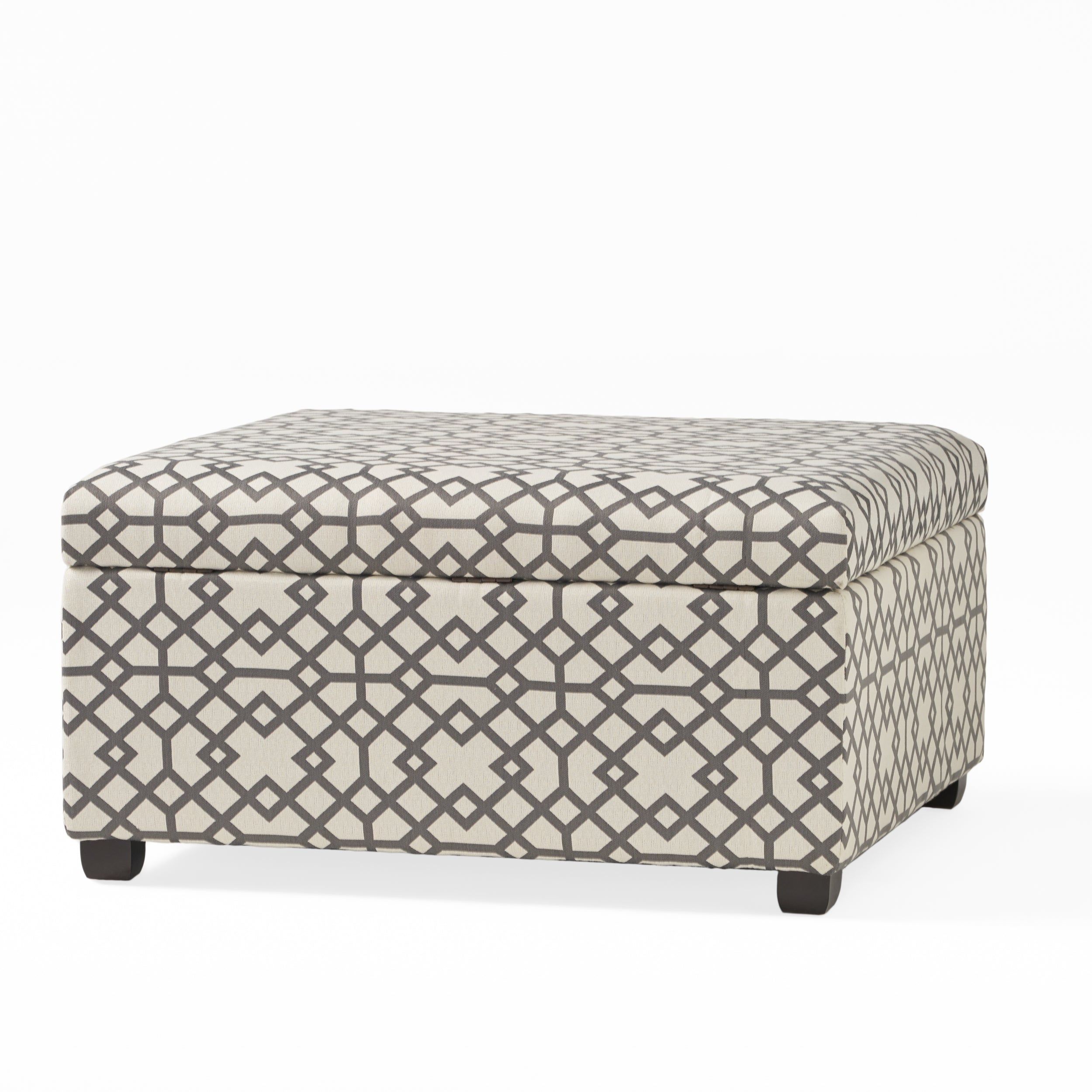 Christopher Knight Home Storage Ottoman with Patterned Upholstery & Hidden Storage Bench