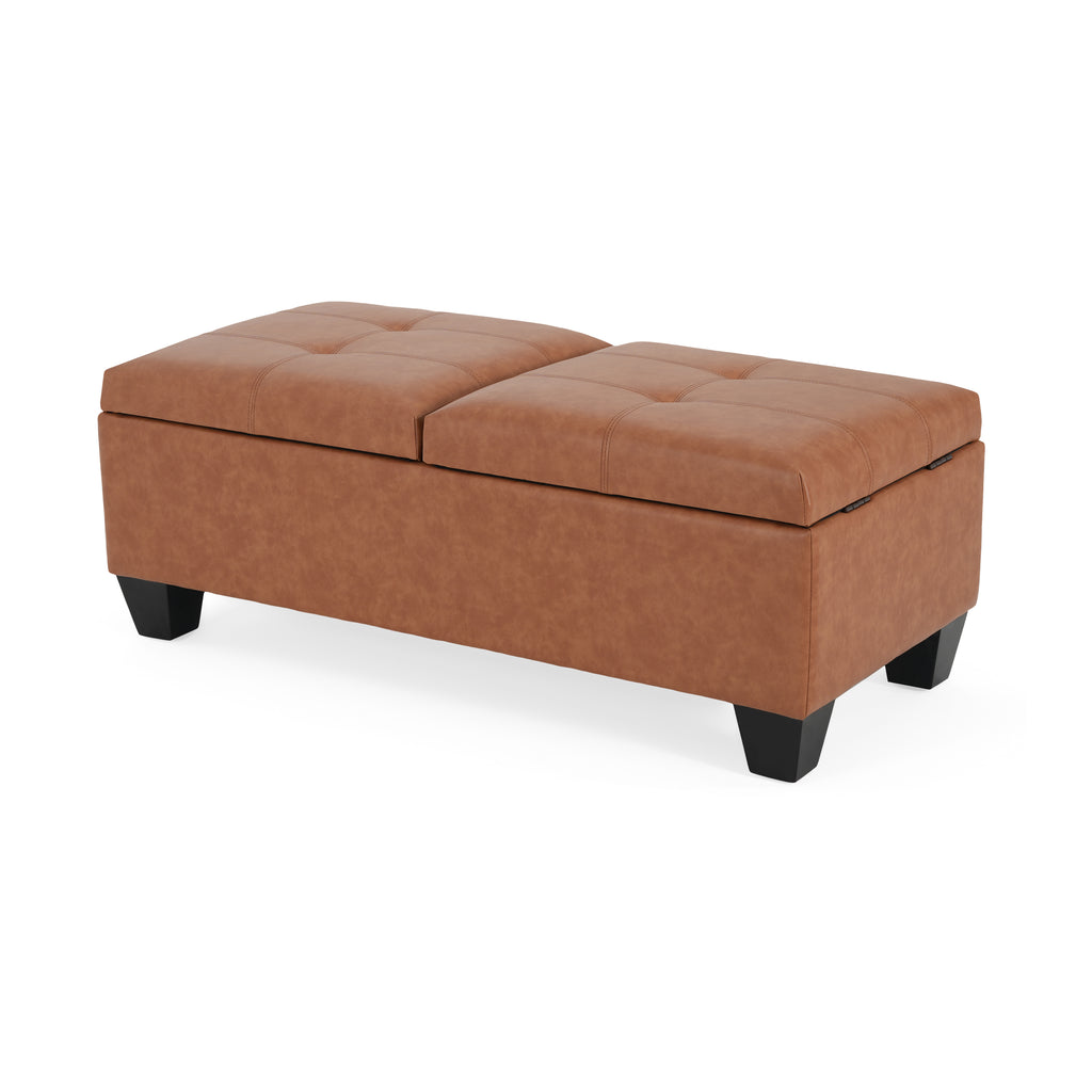 Modern Storage Ottoman with Cushioned Seat – Multifunctional Bench for Living Room, Bedroom & Small Spaces