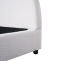Christopher Knight Home Modern Boucle Upholstered Platform Bed with Thick Half-Round Headboard