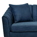 Contemporary Upholstered 3-Seater Sofa with Channel Stitching & Accent Pillows