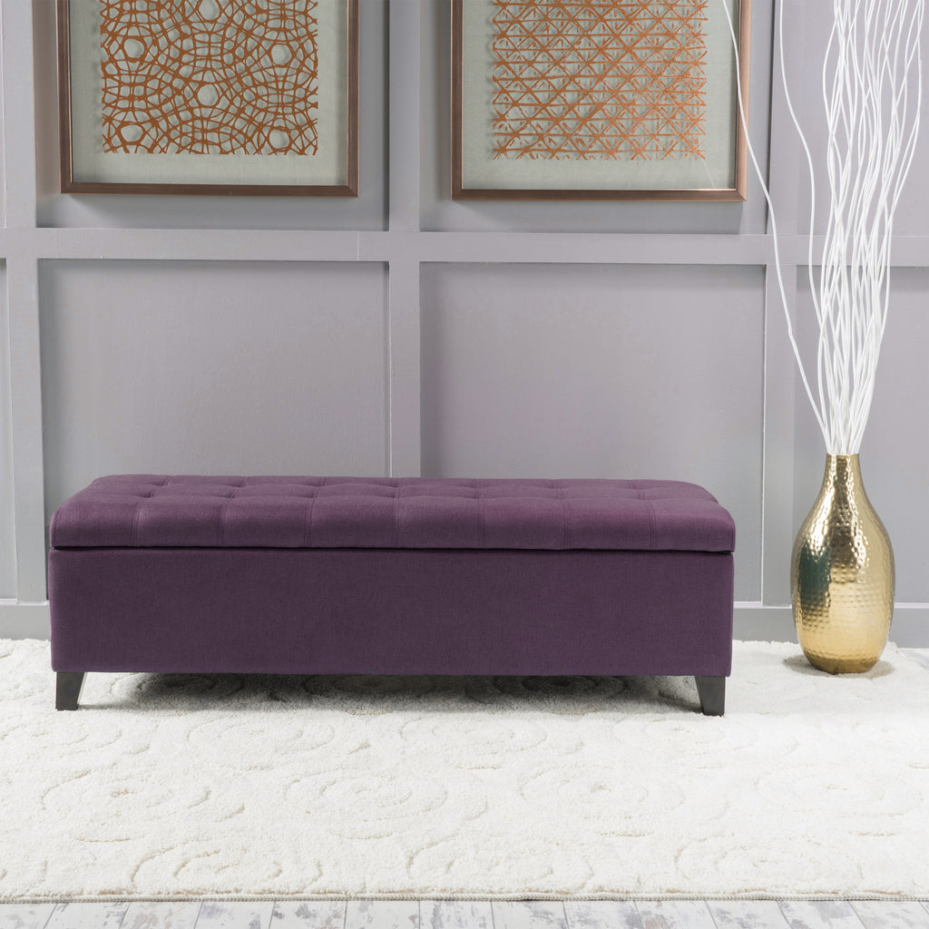 Christopher Knight Home Modern Storage Ottoman Bench with Hidden Storage & Versatile Seating