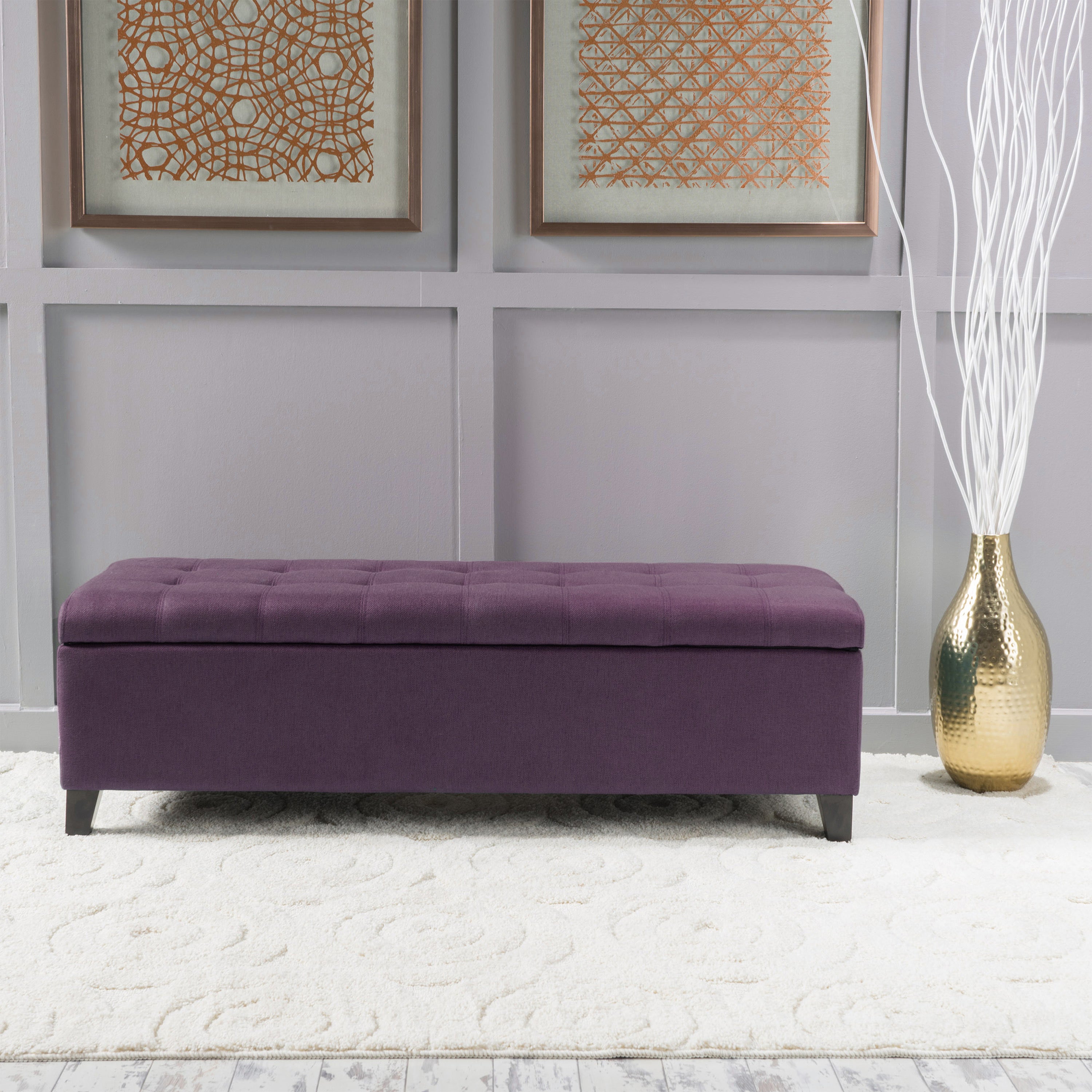 Christopher Knight Home Modern Storage Ottoman Bench with Hidden Storage & Versatile Seating