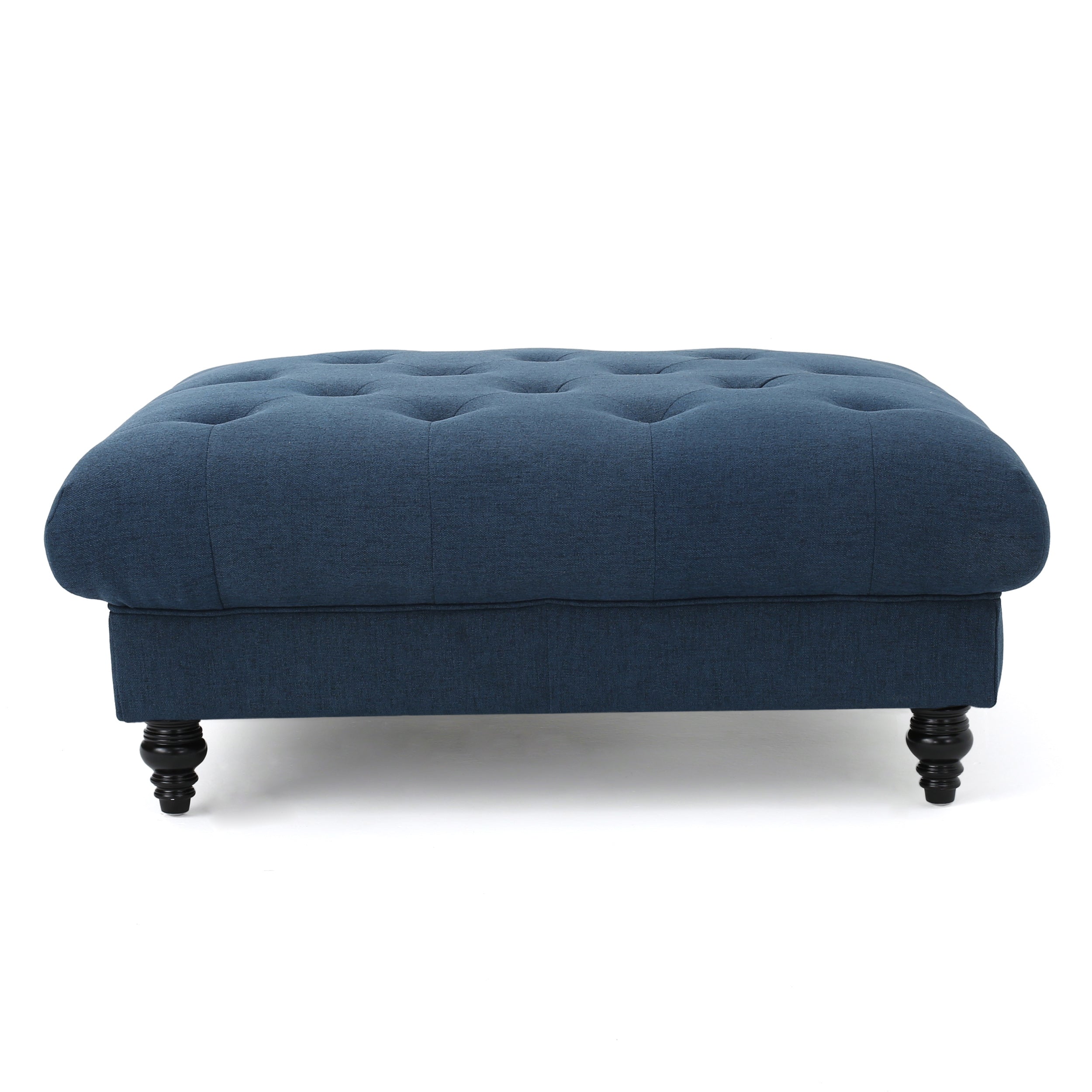 Tufted Oversized Ottoman – Large Square Footrest with Cushioned Top for Living Room & Bedroom