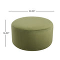 Christopher Knight Home Modern Round Velvet Ottoman – Living Room Footrest & Side Table