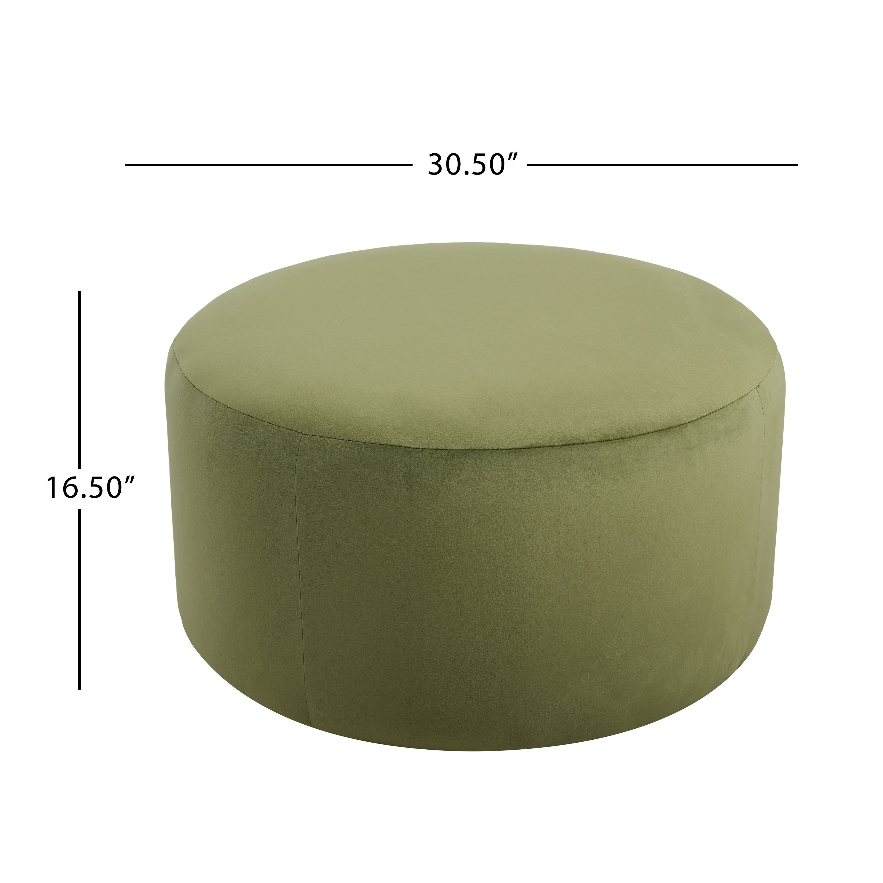 Christopher Knight Home Modern Round Velvet Ottoman – Living Room Footrest & Side Table