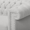 Chesterfield-Style Sofa with Deep Button Tufting & Nailhead Trim – Classic Upholstered Living Room Couch