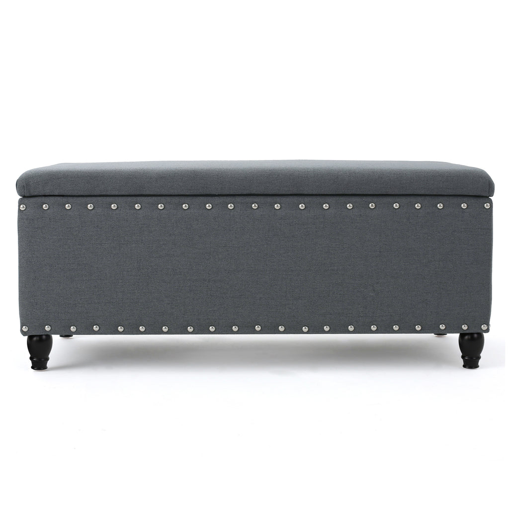 Christopher Knight Home 50" Faux Leather Tufted Storage Ottoman Bench with Hidden Storage