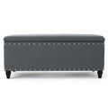 Christopher Knight Home 50" Faux Leather Tufted Storage Ottoman Bench with Hidden Storage