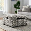 Christopher Knight Home Storage Ottoman with Patterned Upholstery & Hidden Storage Bench