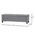 Christopher Knight Home 50" Faux Leather Tufted Storage Ottoman Bench with Hidden Storage