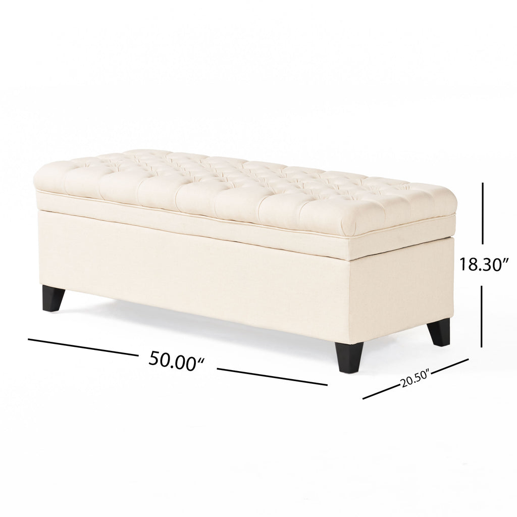 Christopher Knight Home 50" Storage Ottoman Bench with Hidden Storage