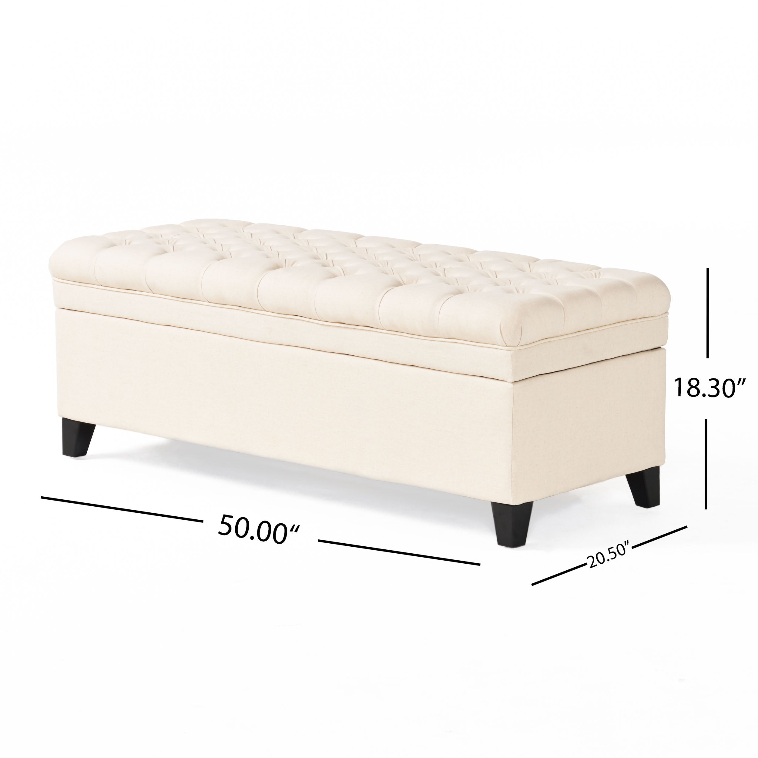 Christopher Knight Home 50" Storage Ottoman Bench with Hidden Storage