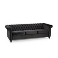 Chesterfield-Style Sofa with Deep Button Tufting & Nailhead Trim – Classic Upholstered Living Room Couch