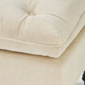 Christopher Knight Home Rectangular Tufted Pillow-Top Ottoman with Birchwood Frame & Turned Legs