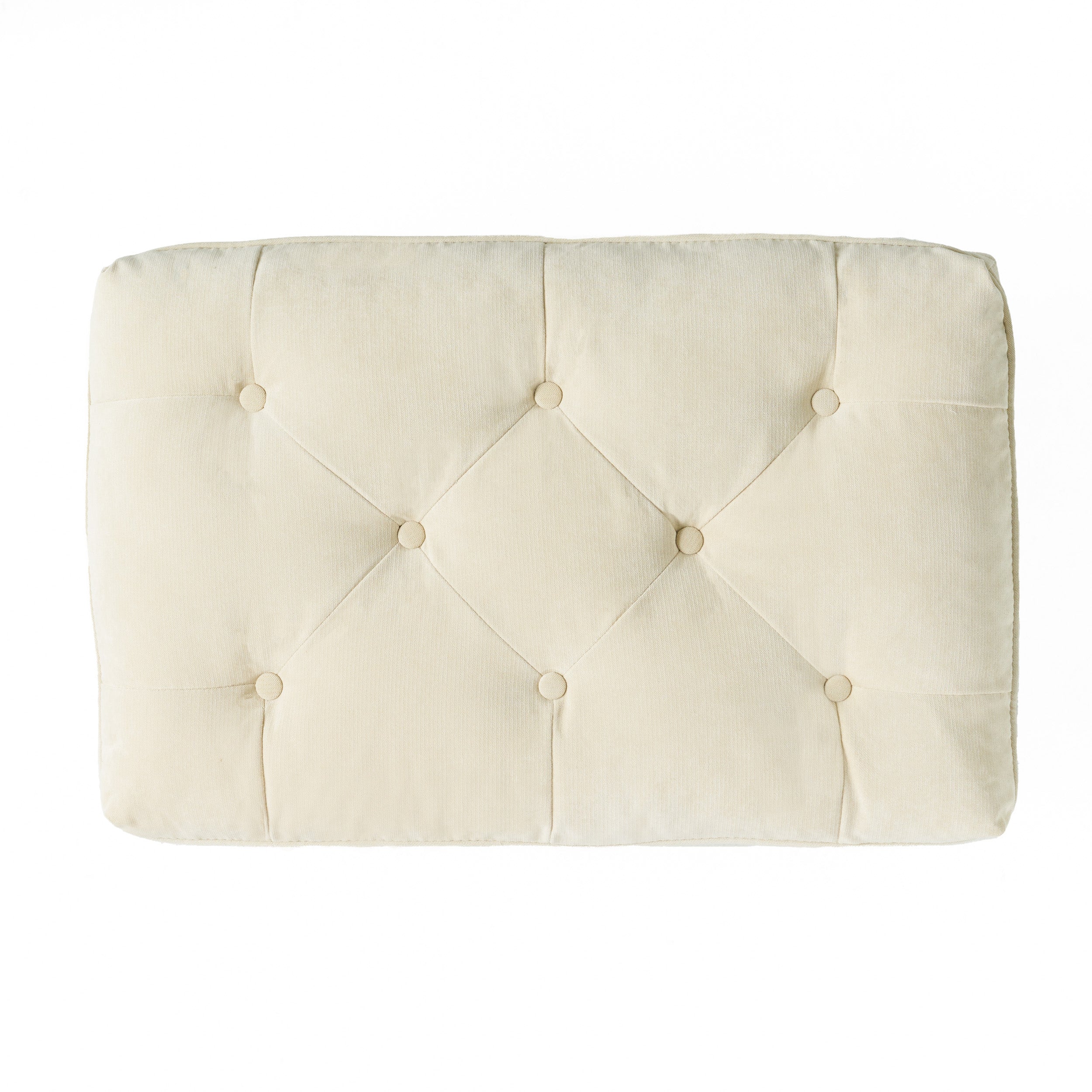 Christopher Knight Home Rectangular Tufted Pillow-Top Ottoman with Birchwood Frame & Turned Legs