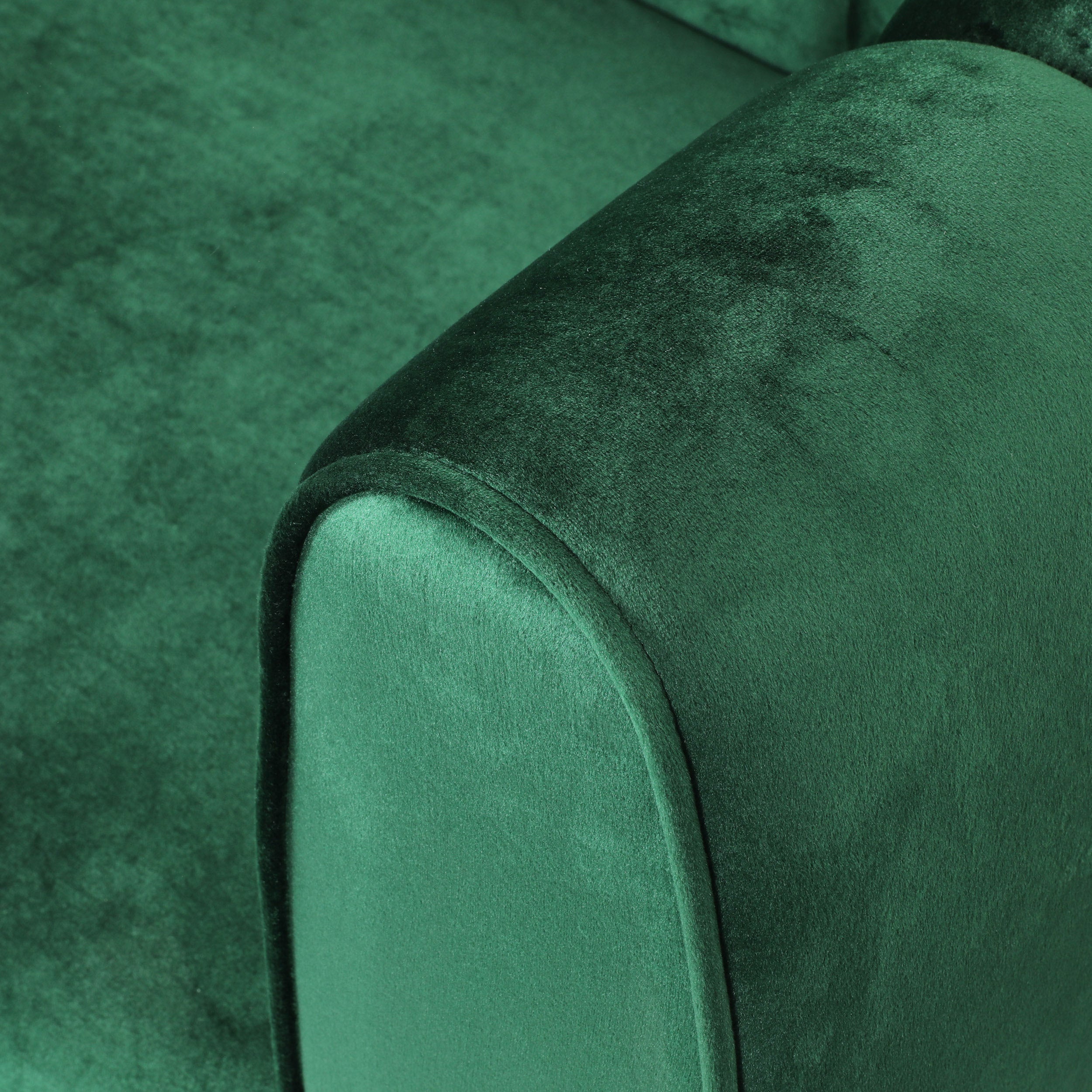 Modern Glam Velvet Sofa with Channel Stitching & Birch Wood Legs – Luxury Upholstered Living Room Couch