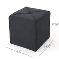 Christopher Knight Home Cube Ottoman – Compact Polyester Fabric Footrest & Seat