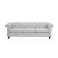 Chesterfield-Style Sofa with Deep Button Tufting & Nailhead Trim – Classic Upholstered Living Room Couch