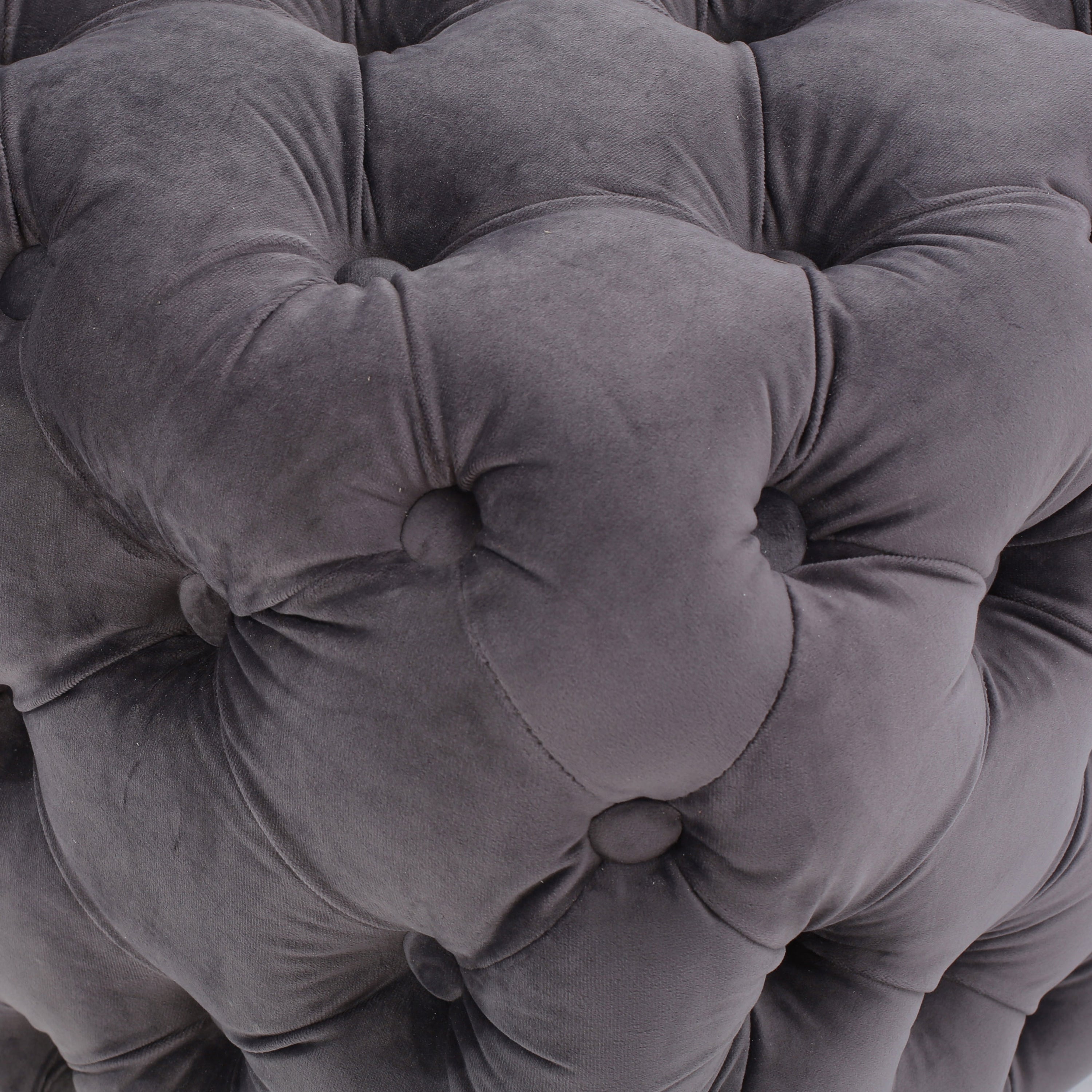 Modern Glam Velvet Ottoman – Button-Tufted Diamond Stitch, Coffee Table & Extra Seating, 29” Square