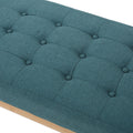 Christopher Knight Home Mid-Century Modern Tufted Upholstered Bench with Birch Wood Legs