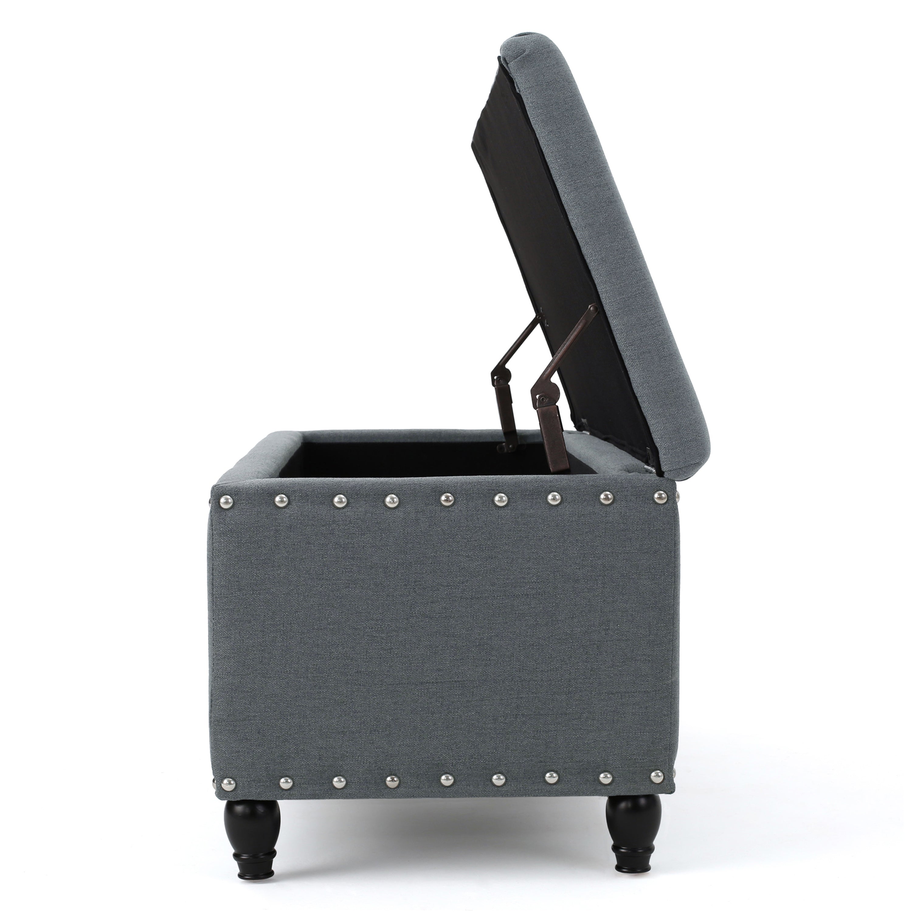 Christopher Knight Home 50" Faux Leather Tufted Storage Ottoman Bench with Hidden Storage