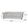 Chesterfield-Style Sofa with Deep Button Tufting & Nailhead Trim – Classic Upholstered Living Room Couch