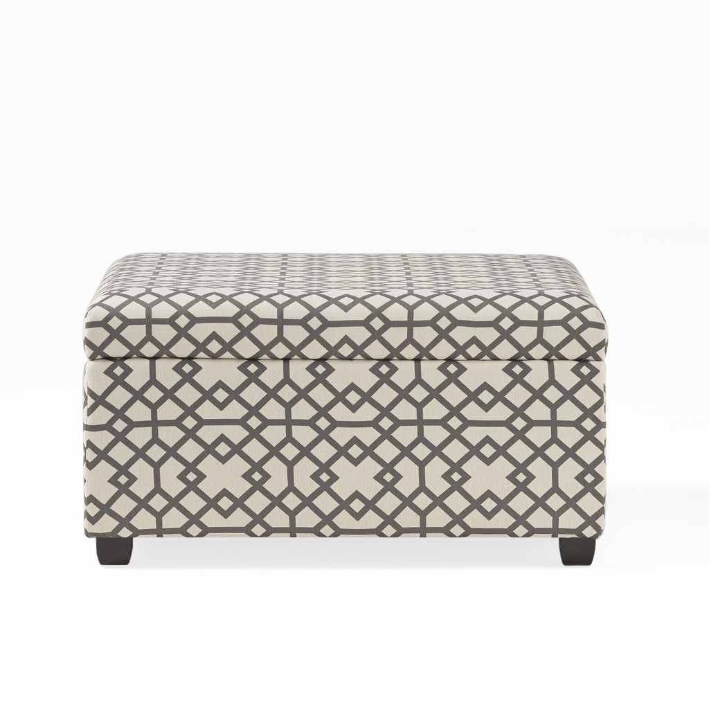 Christopher Knight Home Storage Ottoman with Patterned Upholstery & Hidden Storage Bench