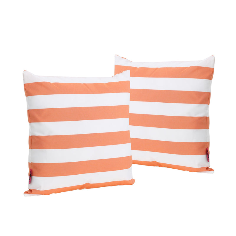 La Mesa Indoor Striped Water Resistant Square Throw Pillow
