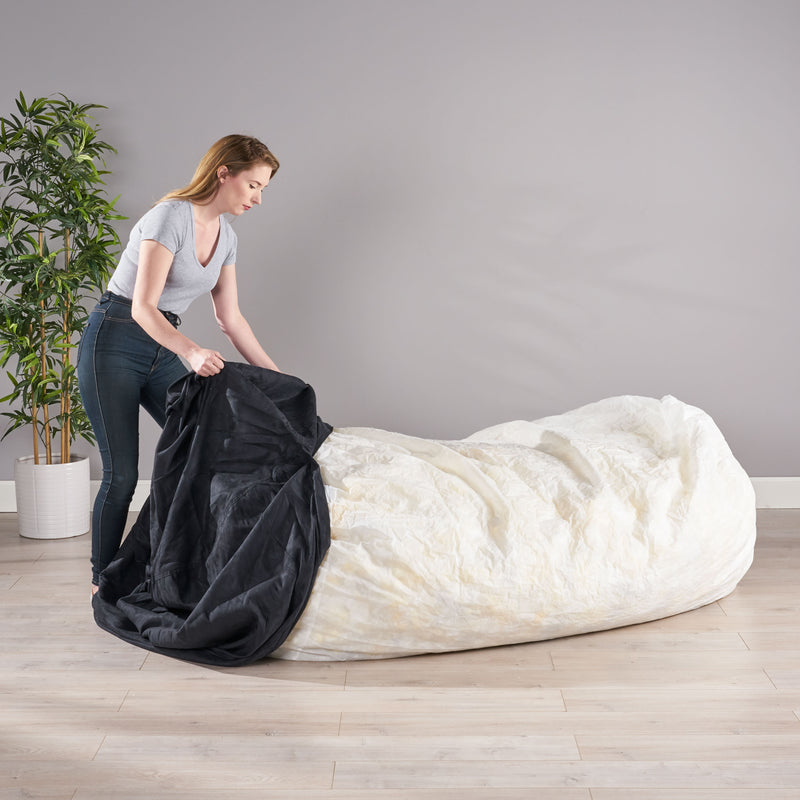 Wanda Traditional 8 Foot Suede Bean Bag (Cover Only)